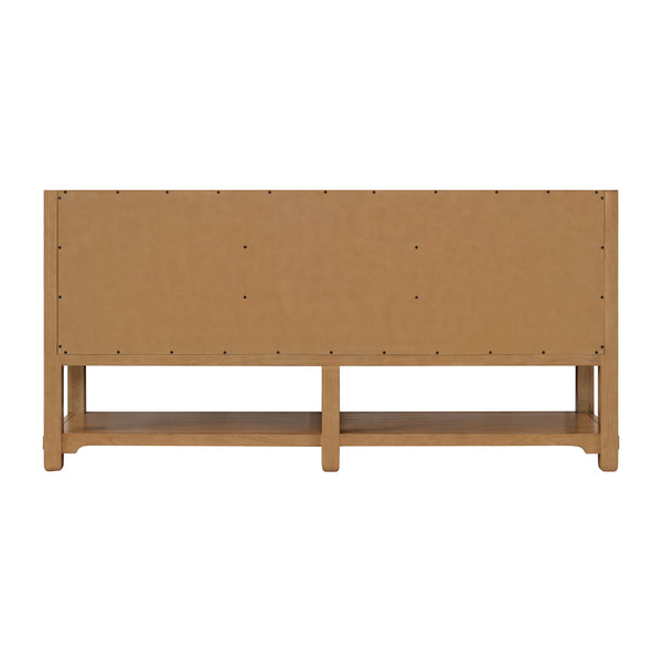 James Martin Malibu 72" Double Vanity, Amber Birch with 3 CM Countertop & FreePower Wireless Charger