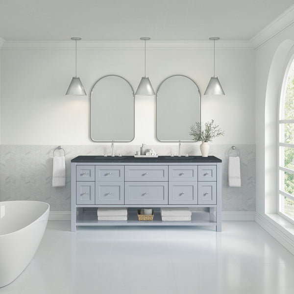 James Martin Breckenridge 72" Double Vanity w/ 3 CM Countertop