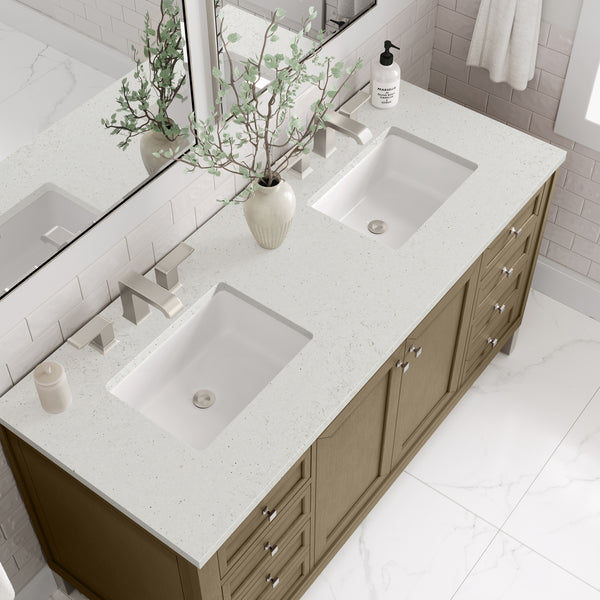 James Martin Chicago 60" Double Vanity with 3 CM Countertop