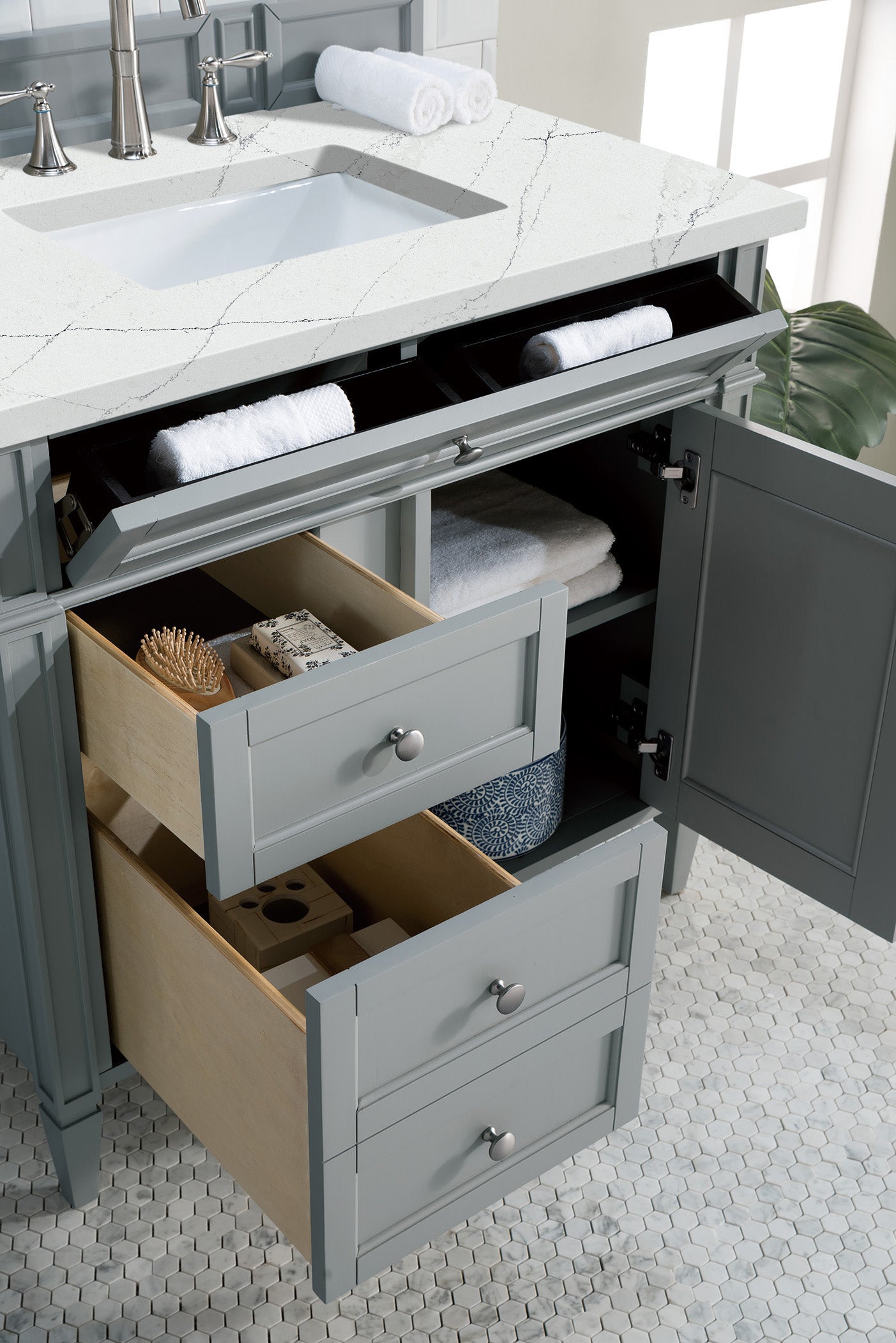 James Martin Brittany 36" Single Vanity with 3 Countertop