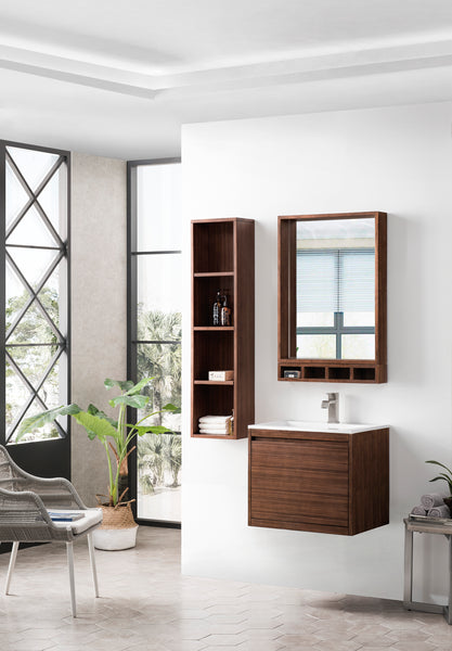 James Martin Mantova 23.6" Single Vanity with Composite Stone Top - Luxe Bathroom Vanities