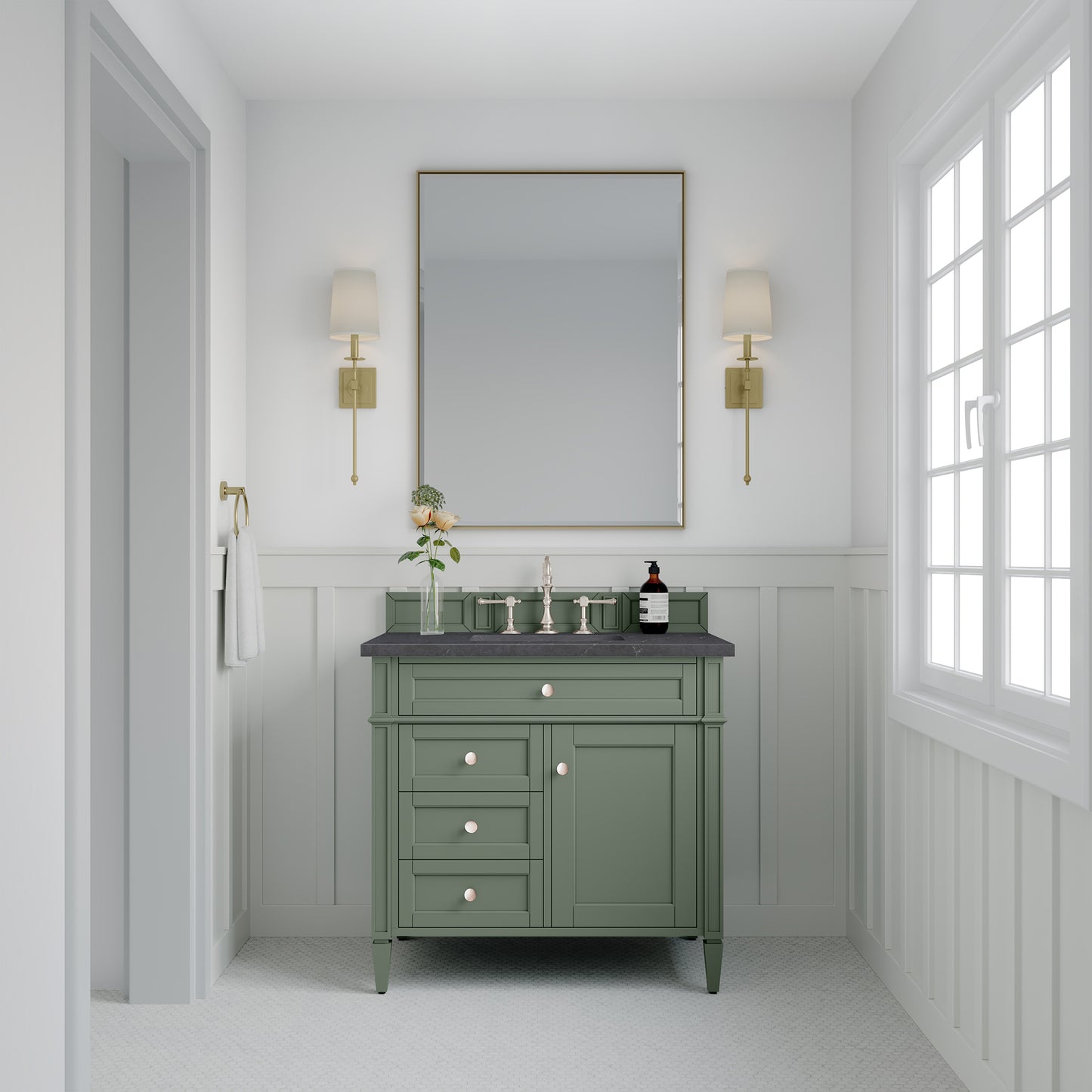 James Martin Brittany 36" Single Vanity with 3 Countertop