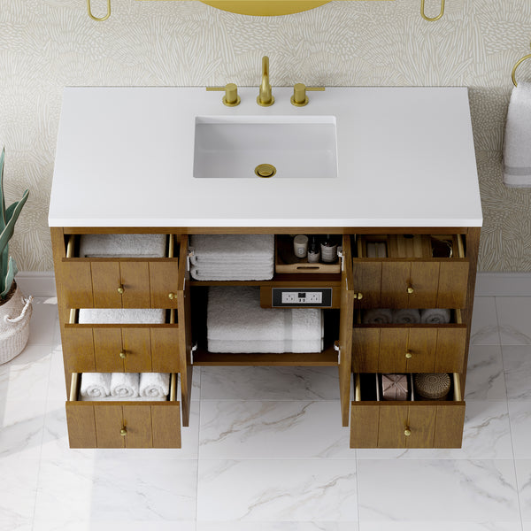 James Martin Hudson 48" Single Vanity with 3 CM Countertop