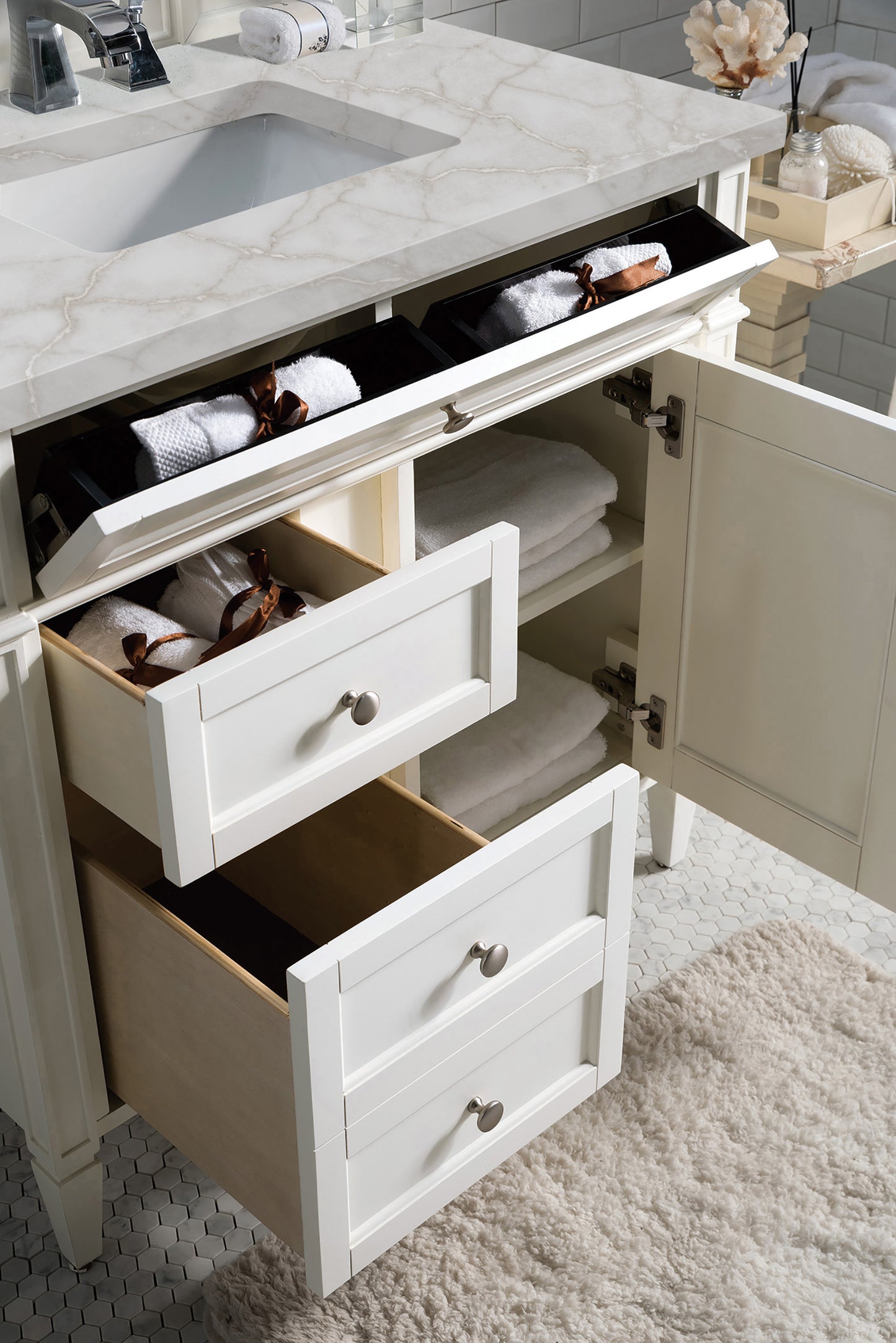 James Martin Brittany 36" Single Vanity with 3 Countertop