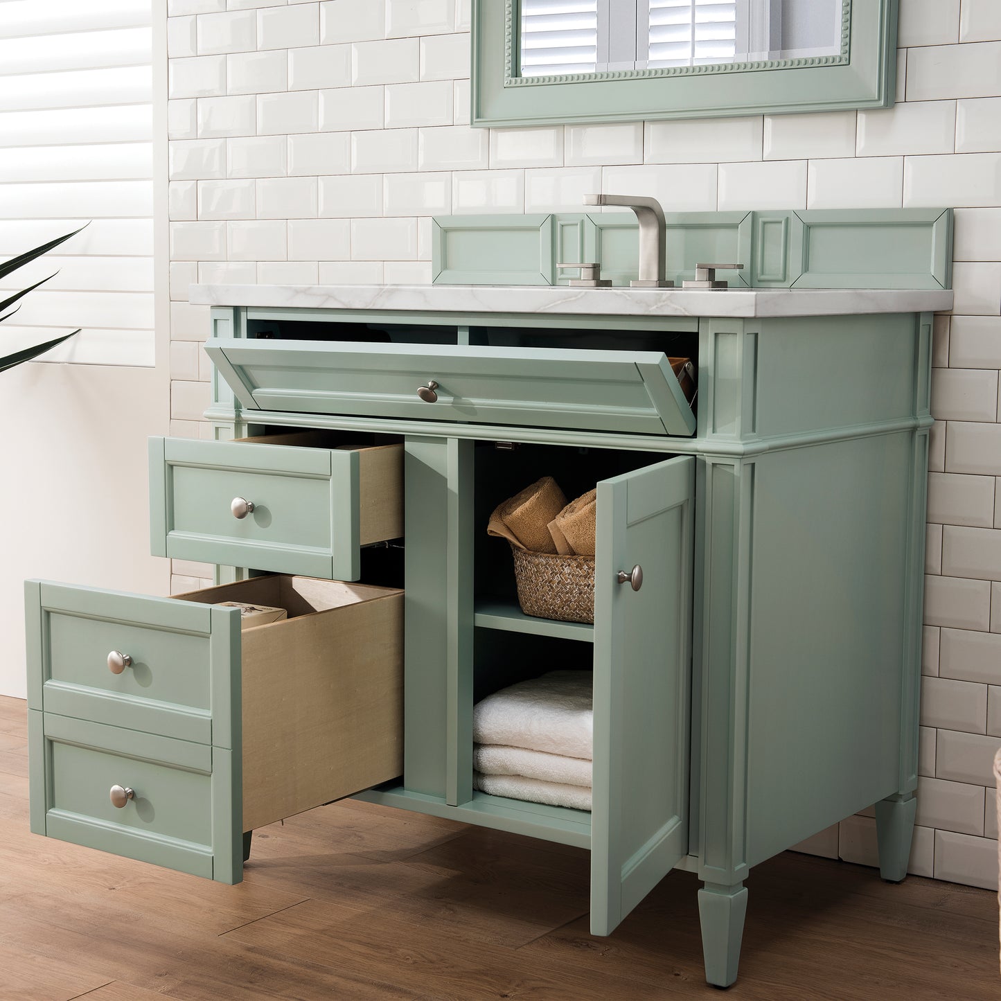 James Martin Brittany 36" Single Vanity with 3 Countertop