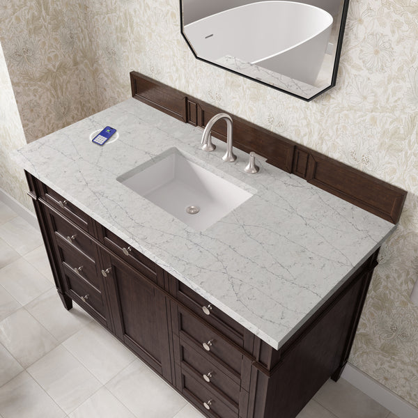 James Martin Brittany 48" Single Vanity with 3 CM Countertop & FreePower Wireless Charger