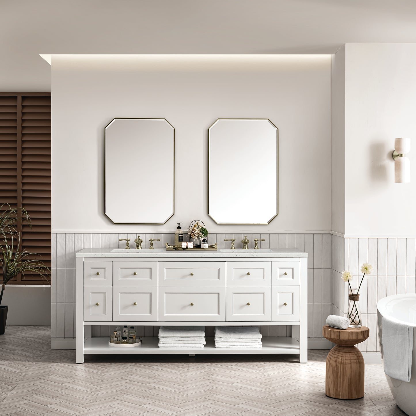 James Martin Breckenridge 72" Double Vanity w/ 3 CM Countertop