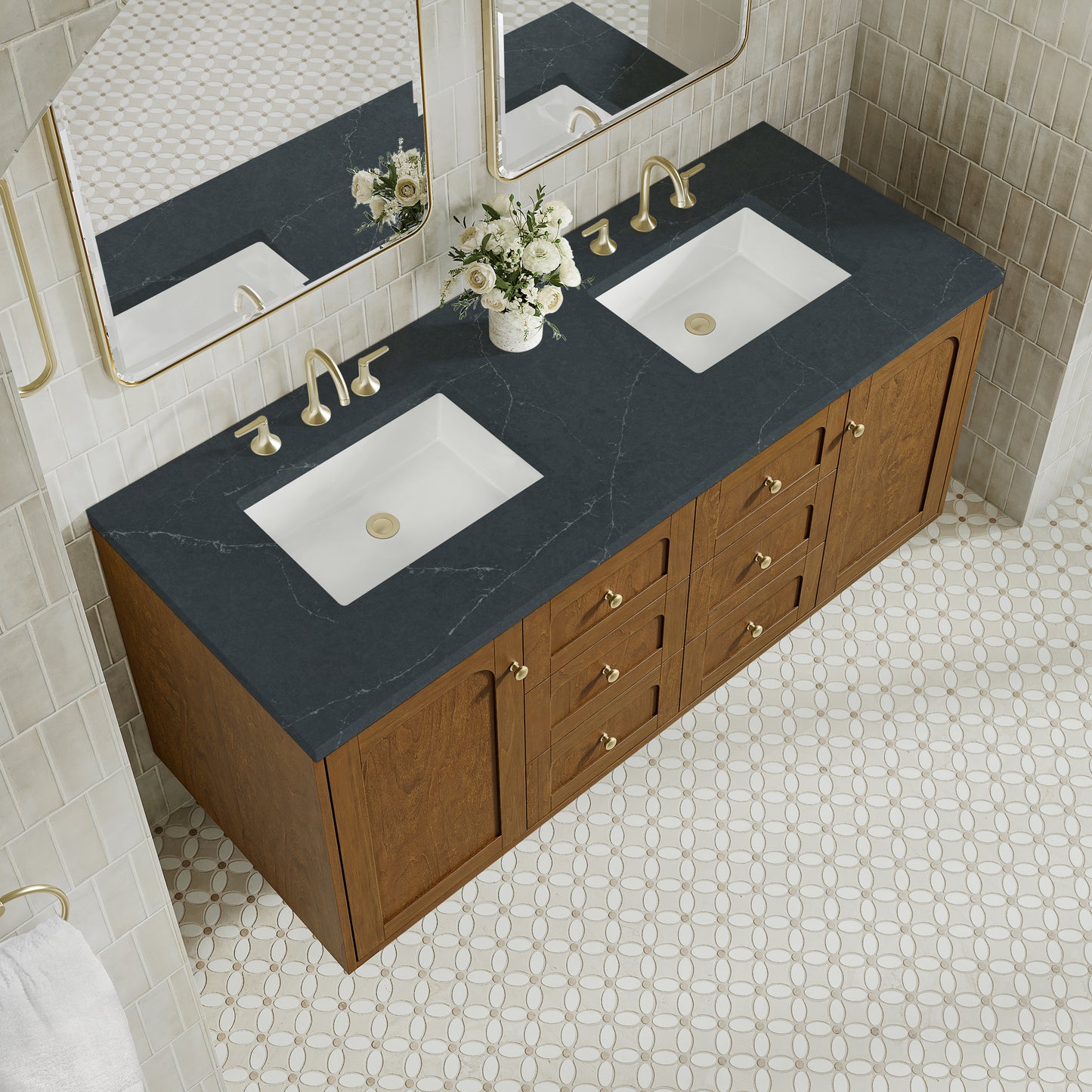 James Martin Laurent 60" Double Vanity with 3 CM Countertop