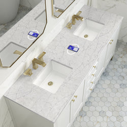 James Martin Chicago 72" Double Vanity with 3 CM Countertop & FreePower Wireless Charger