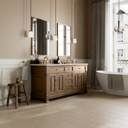 James Martin Brookfield 72" Double Vanity with 3 CM Countertop & FreePower Wireless Charger
