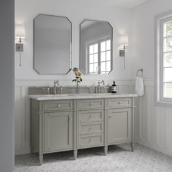 James Martin Brittany 60" Double Vanity with 3 CM Countertop & FreePower Wireless Charger