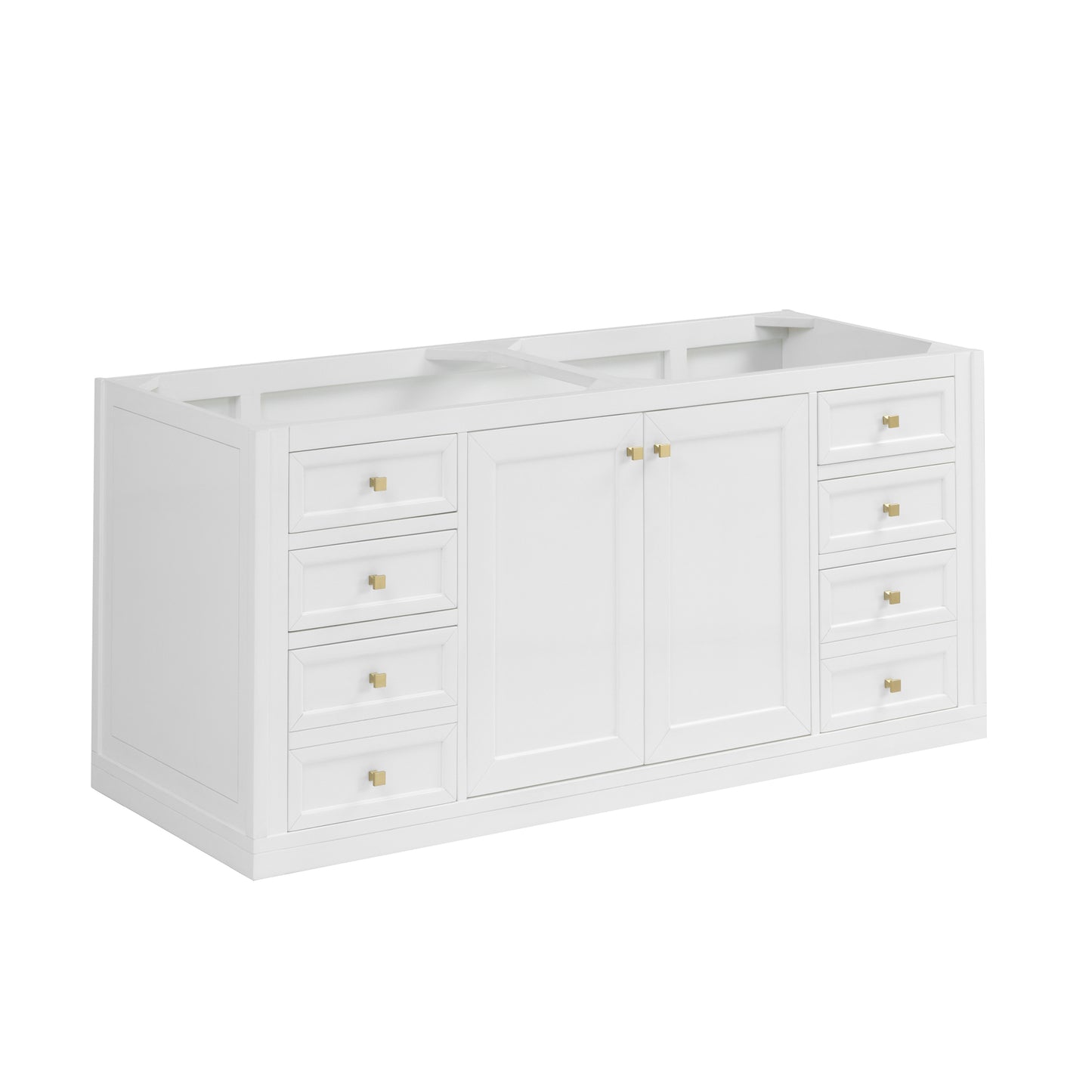 James Martin Chicago 60" Double Vanity with 3 CM Countertop & FreePower Wireless Charger