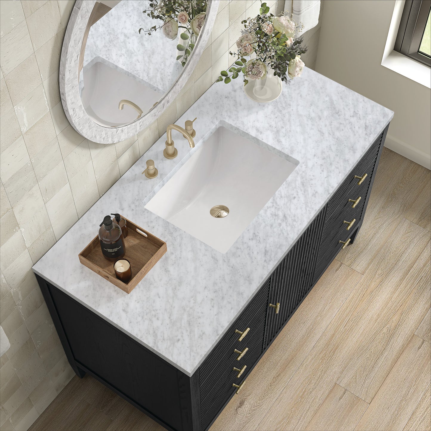 James Martin 48" Myrrin Vanity, W/ 3CM Top