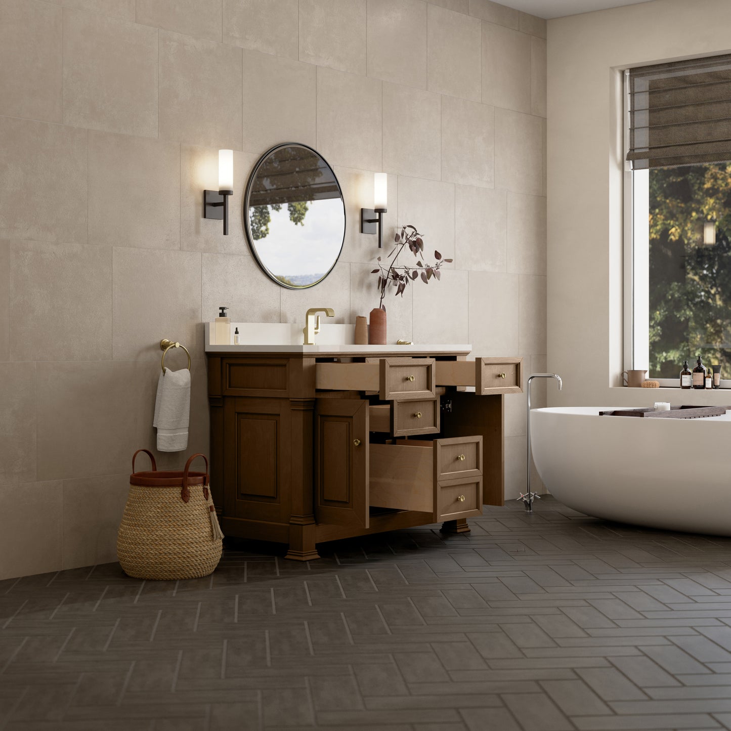 James Martin Brookfield 48" Single Vanity with 3 CM Countertop - Luxe Bathroom Vanities