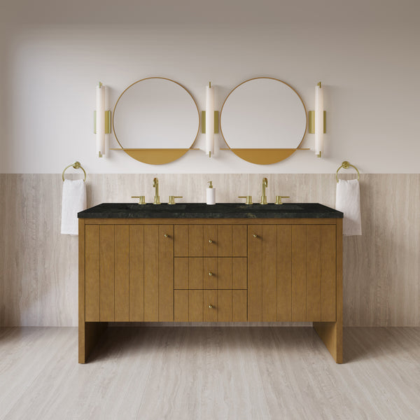 James Martin Hudson 60" Double Vanity with 3 CM Countertop