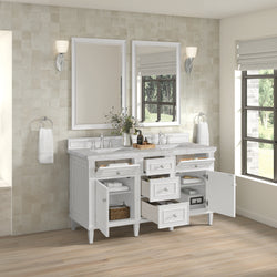 James Martin Lorelai 60" Double Vanity with 3 CM Countertop & FreePower Wireless Charger