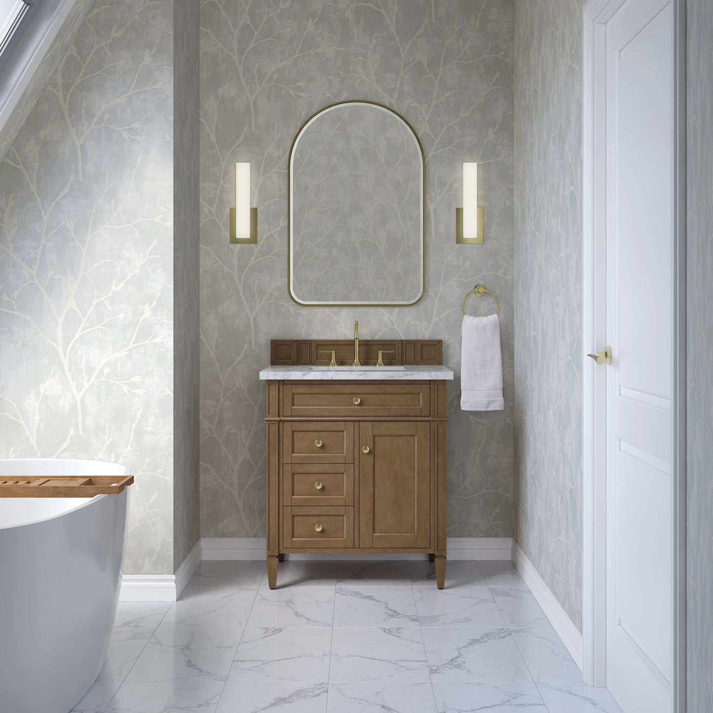 James Martin Brittany 30" Single Vanity with 3 CM Countertop