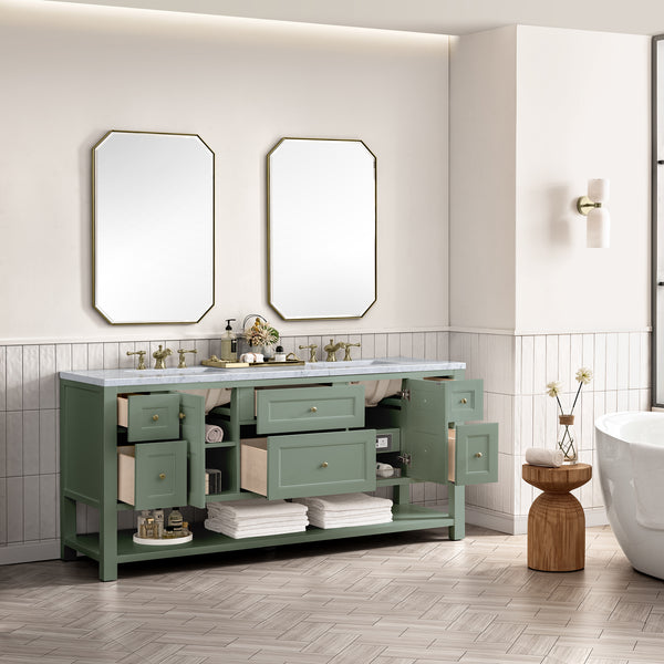 James Martin Breckenridge 72" Double Vanity w/ 3 CM Countertop