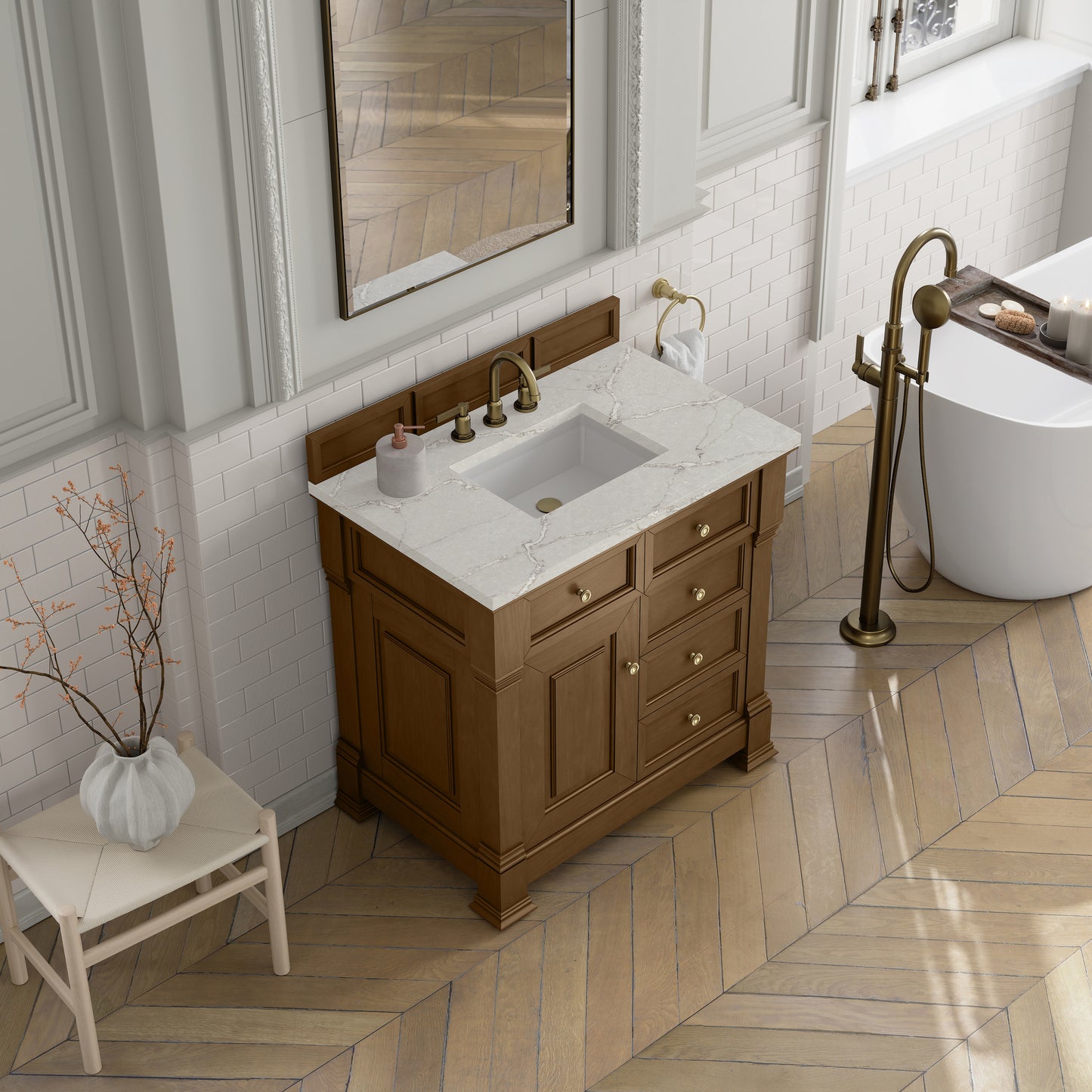 James Martin Brookfield 36" Single Vanity with 3 CM Countertop - Luxe Bathroom Vanities