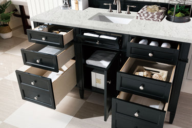 James Martin Brittany 60" Single Vanity with 3 CM Countertop & FreePower Wireless Charger