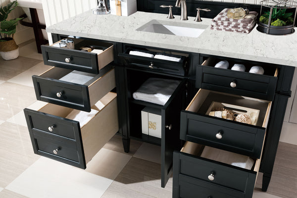 James Martin Brittany 60" Single Vanity with 3 CM Countertop & FreePower Wireless Charger
