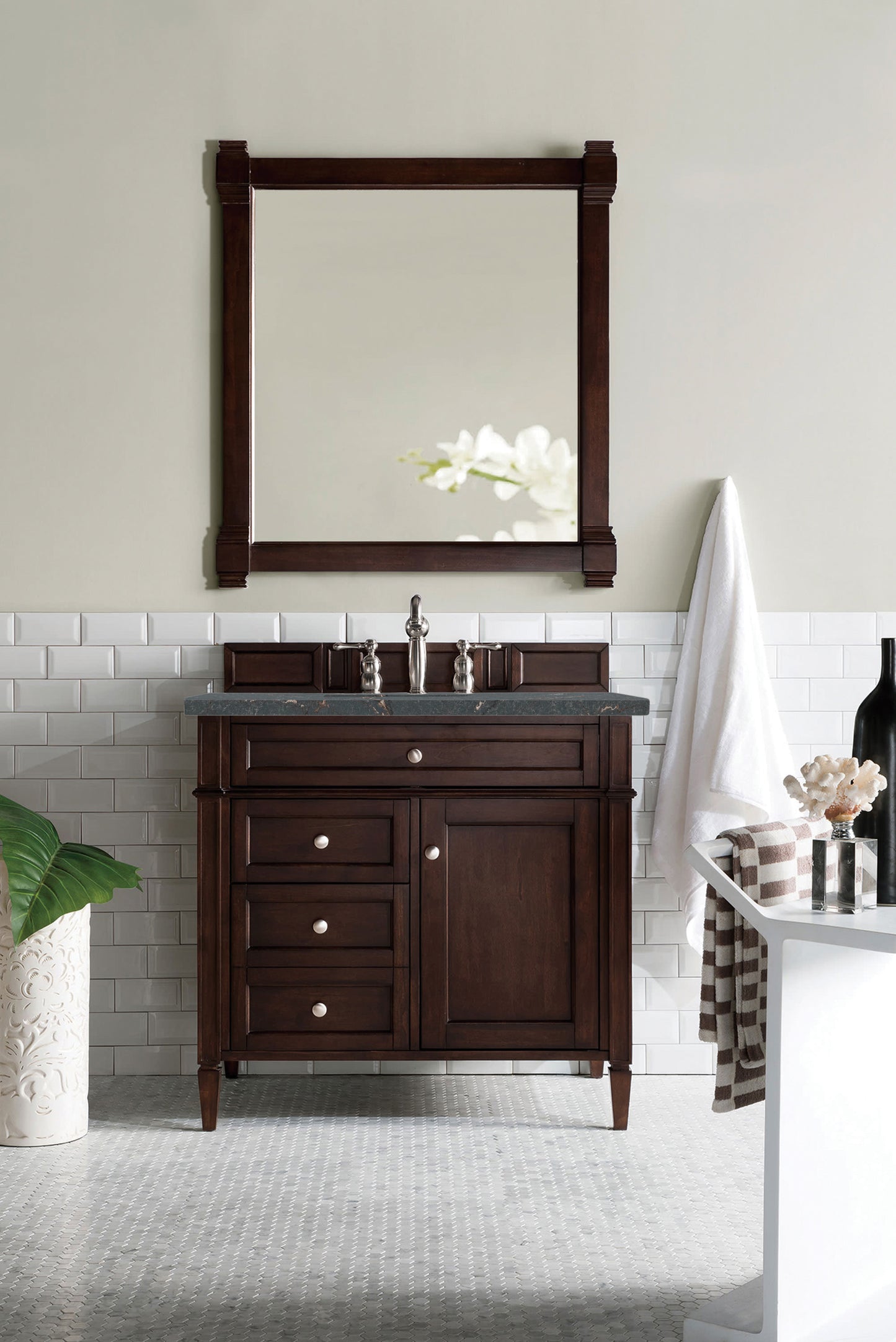 James Martin Brittany 36" Single Vanity with 3 Countertop
