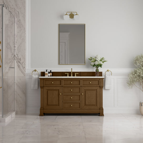 James Martin Brookfield 60" Single Vanity with 3CM Countertop & FreePower Wireless Charger