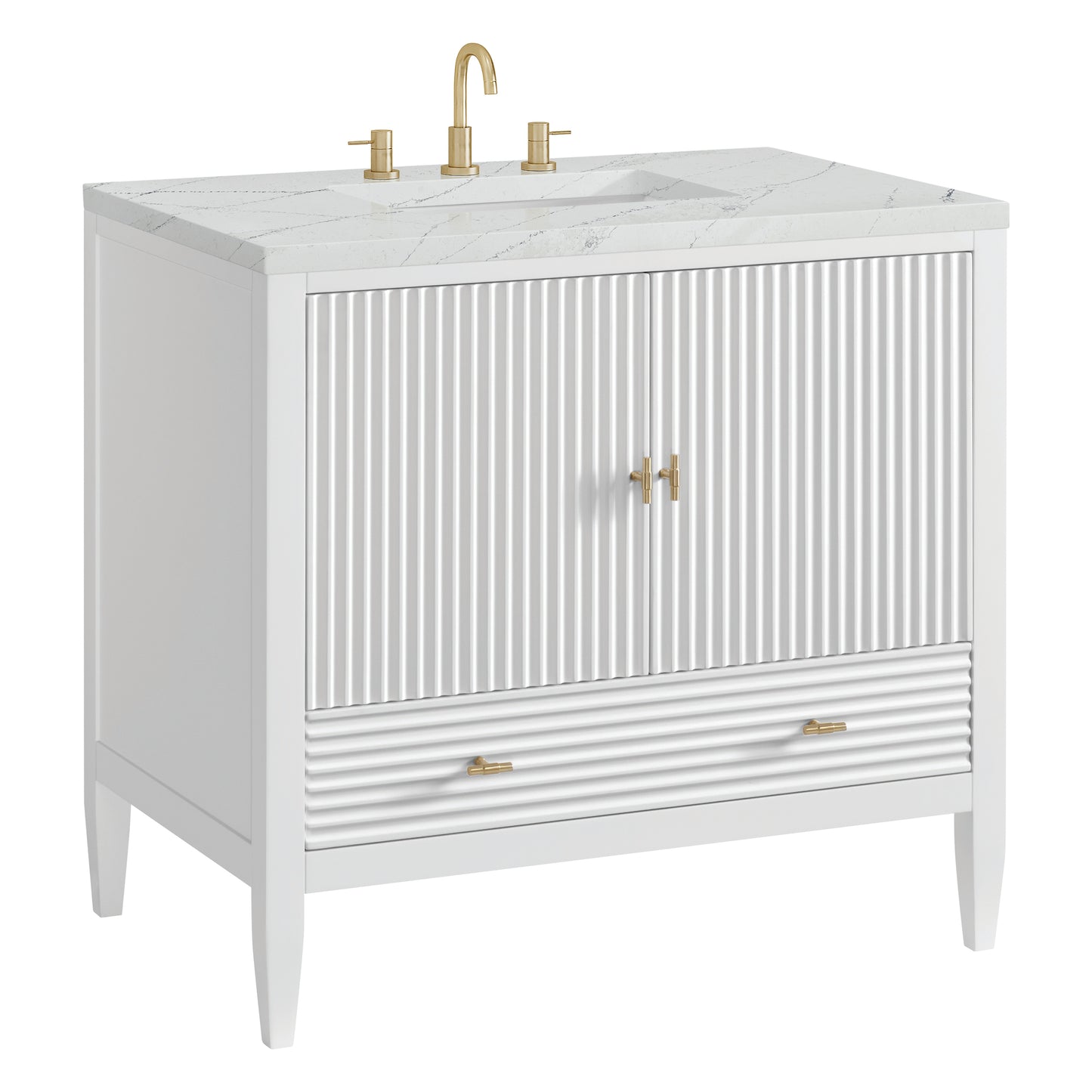 James Martin Myrrin 36" Single Vanity with 3 CM Countertop