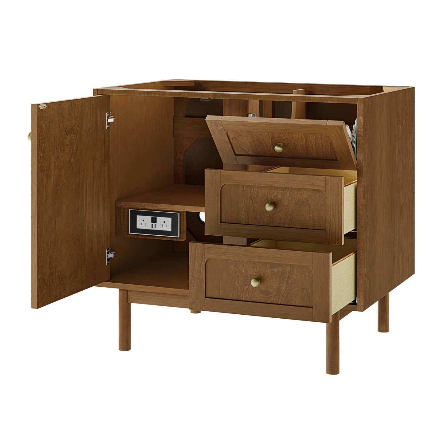 James Martin Laurent 36" Single Vanity with Single Hole 3 CM Countertop and Matching Backsplash