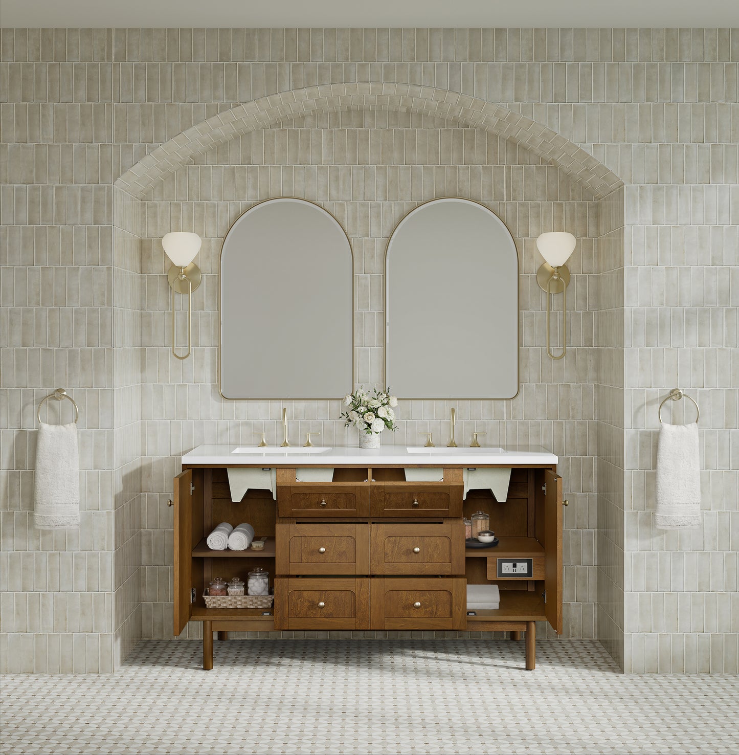 James Martin Laurent 60" Double Vanity with 3 CM Countertop
