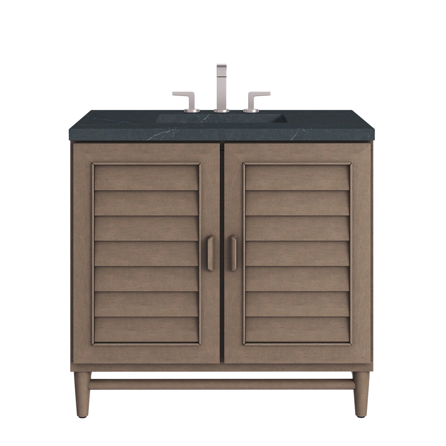 James Martin Portland 36" Single Vanity Whitewashed Walnut with 3 CM Countertop