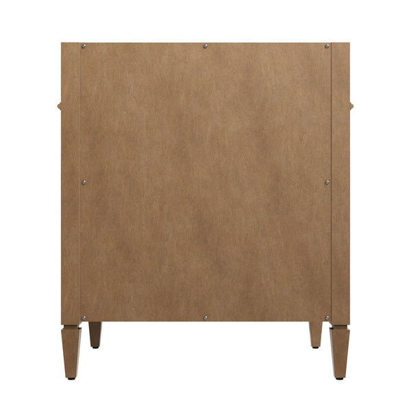 James Martin Brittany 30" Single Vanity with Single Hole 3 CM White Zeus Quartz Top & Backsplash