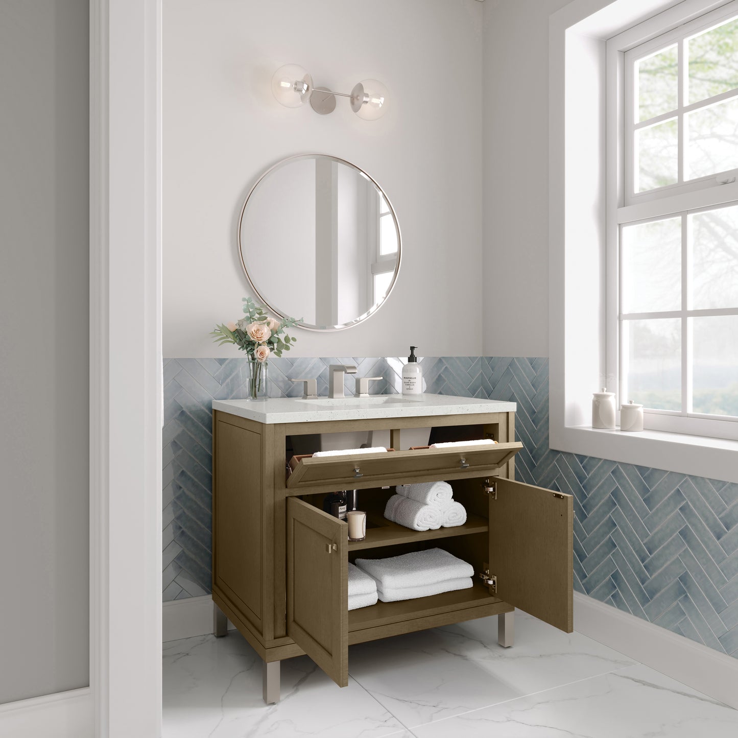 James Martin Chicago 36" Single Vanity with 3 CM Countertop