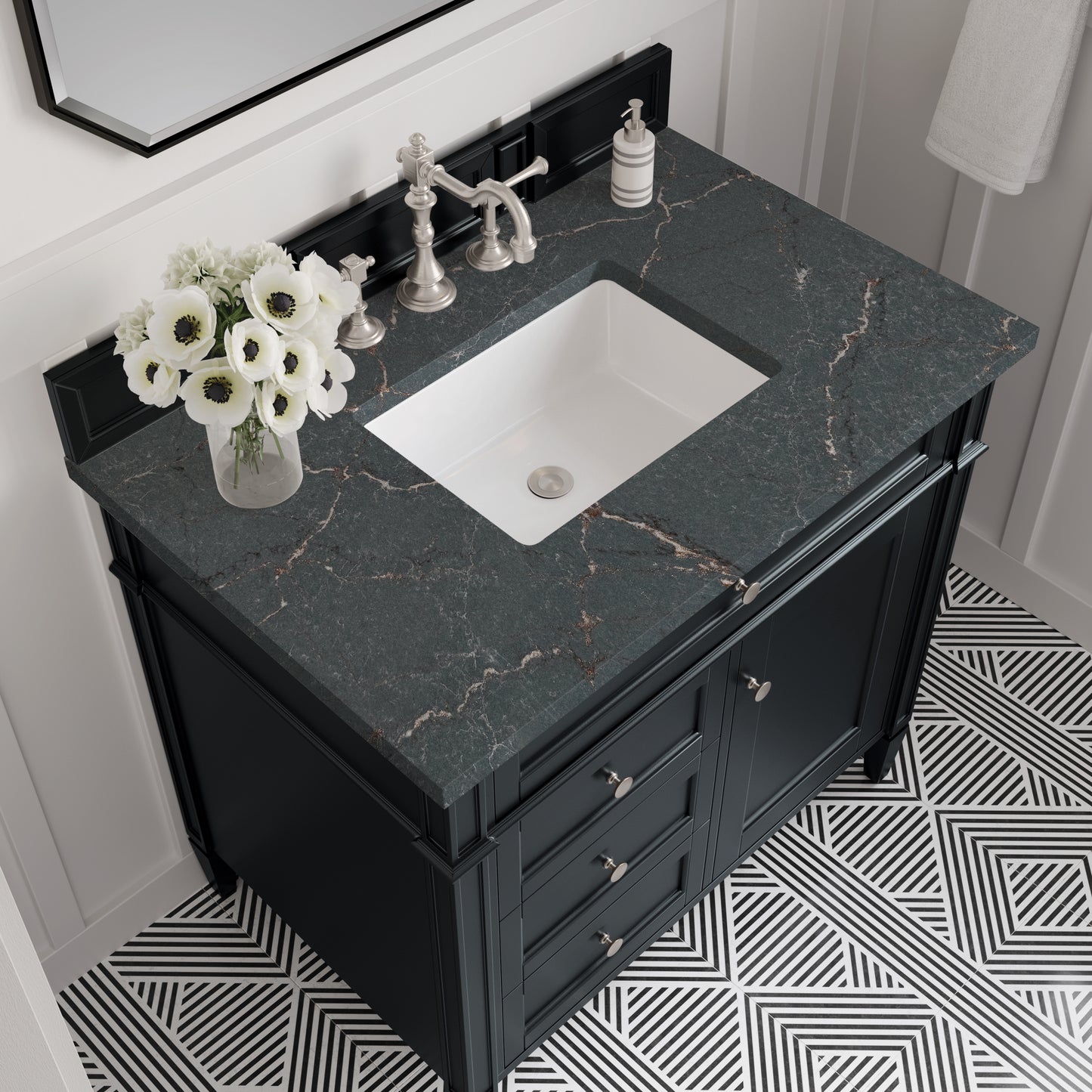 James Martin Brittany 36" Single Vanity with 3 Countertop