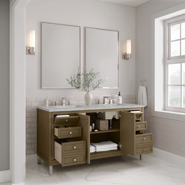 James Martin Chicago 60" Double Vanity with 3 CM Countertop