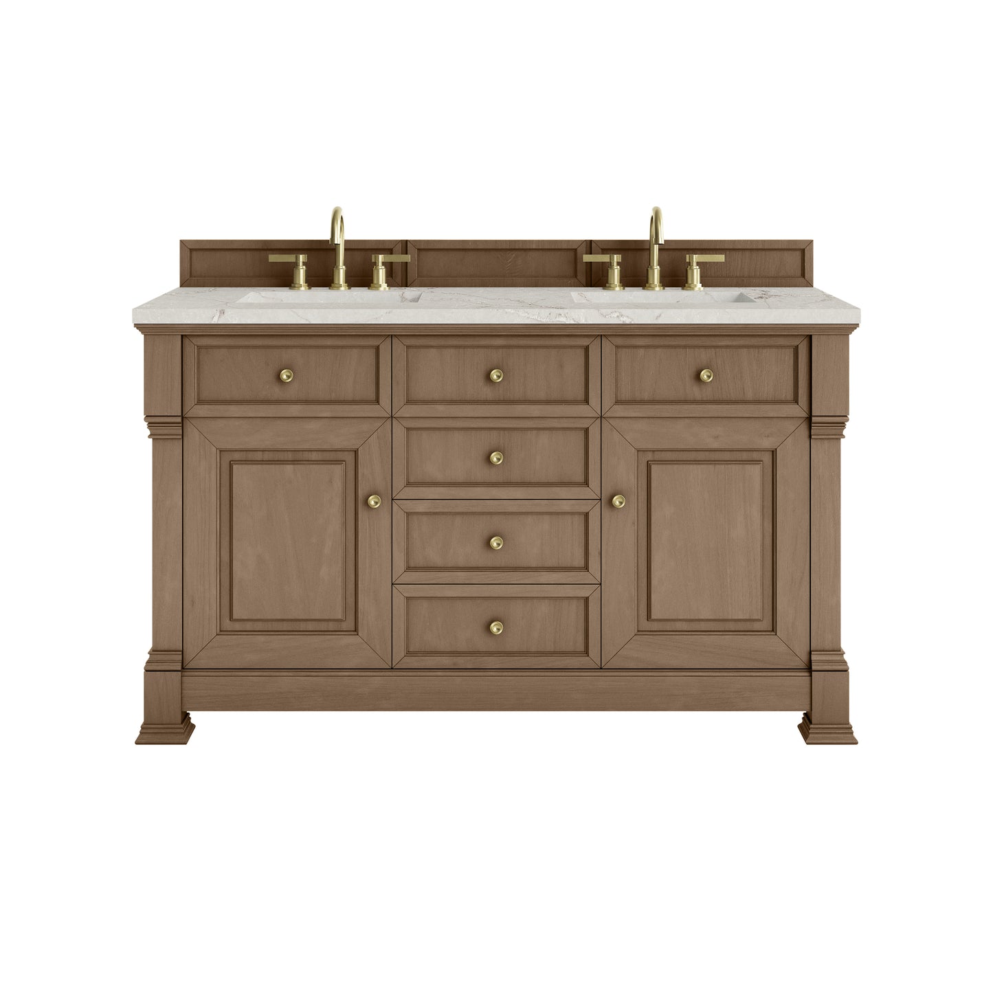 James Martin Brookfield 60" Double Vanity with 3 CM Countertop & FreePower Wireless Charger