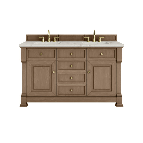 James Martin Brookfield 60" Double Vanity with 3 CM Countertop & FreePower Wireless Charger