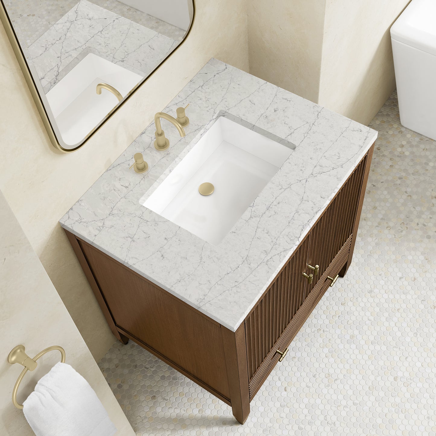James Martin Myrrin 30" Single Vanity with 3 CM Countertop