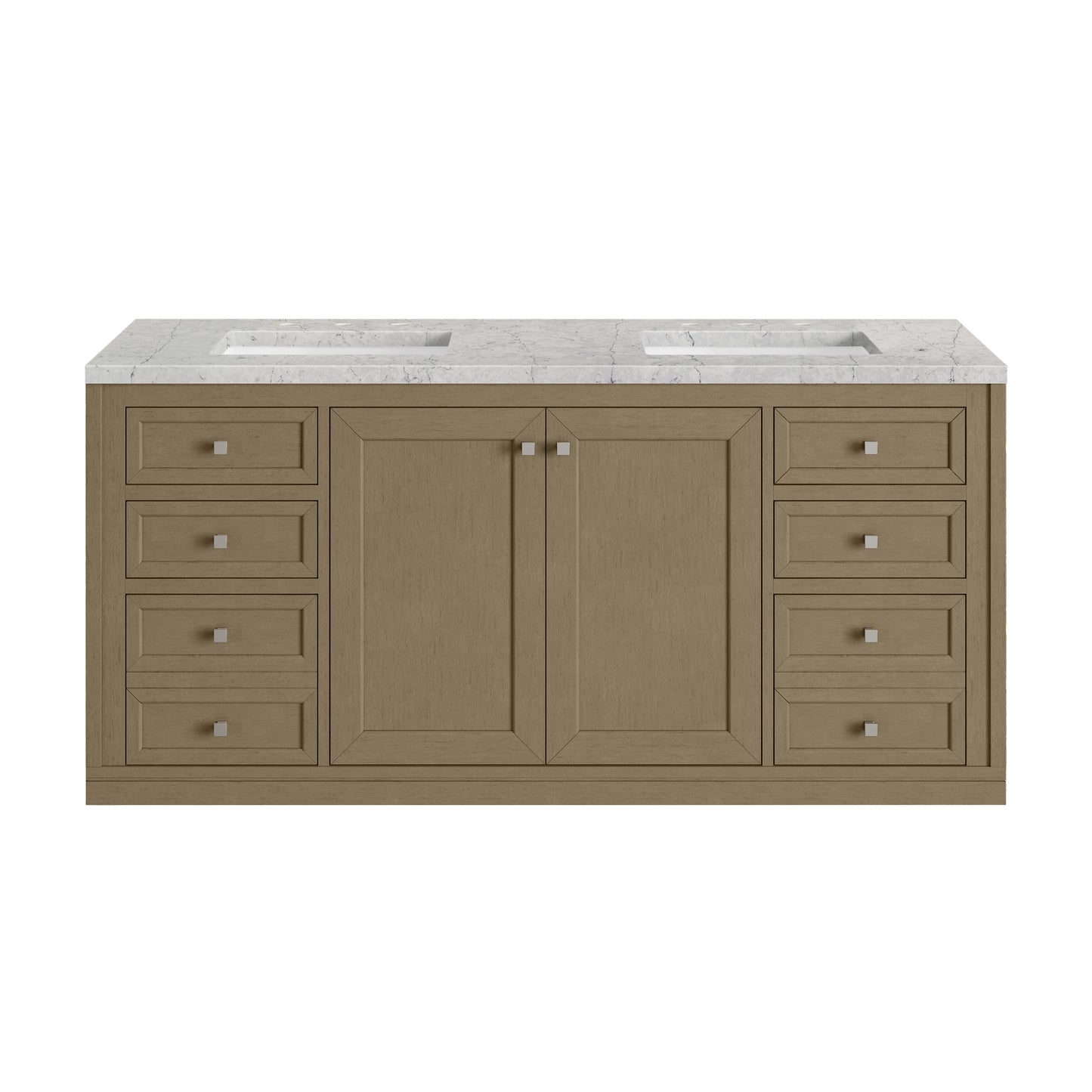 James Martin Chicago 60" Double Vanity with 3 CM Countertop & FreePower Wireless Charger