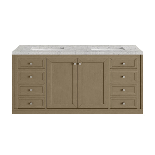 James Martin Chicago 60" Double Vanity with 3 CM Countertop & FreePower Wireless Charger