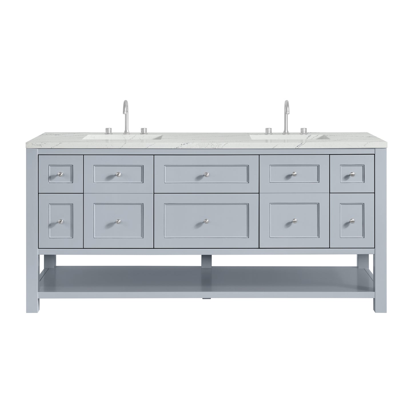 James Martin Breckenridge 72" Double Vanity w/ 3 CM Countertop