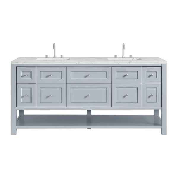 James Martin Breckenridge 72" Double Vanity w/ 3 CM Countertop
