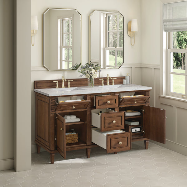James Martin Lorelai 60" Double Vanity with 3 CM Countertop & FreePower Wireless Charger