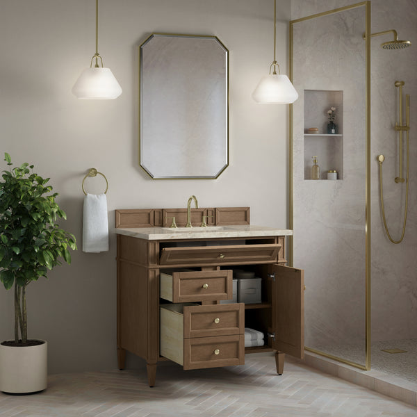 James Martin Brittany 36" Single Vanity with 3 Countertop