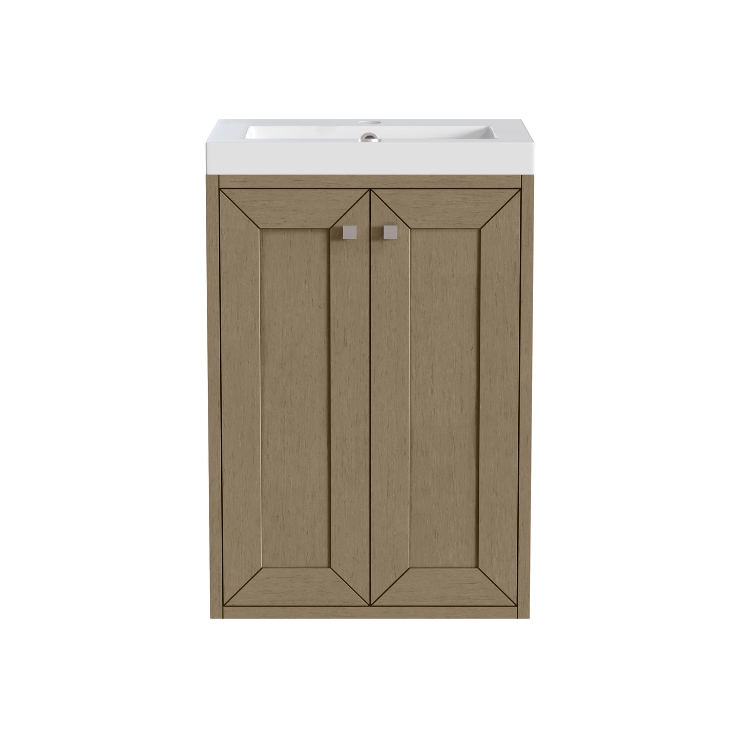 James Martin Chianti Single Floating Vanity with White Glossy Composite Stone Top