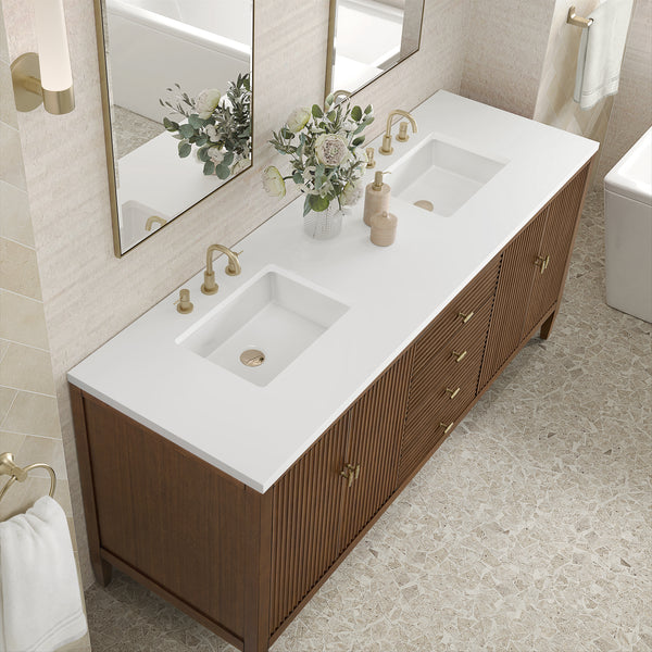 James Martin Myrrin 72" Double Vanity with 3 CM Countertop