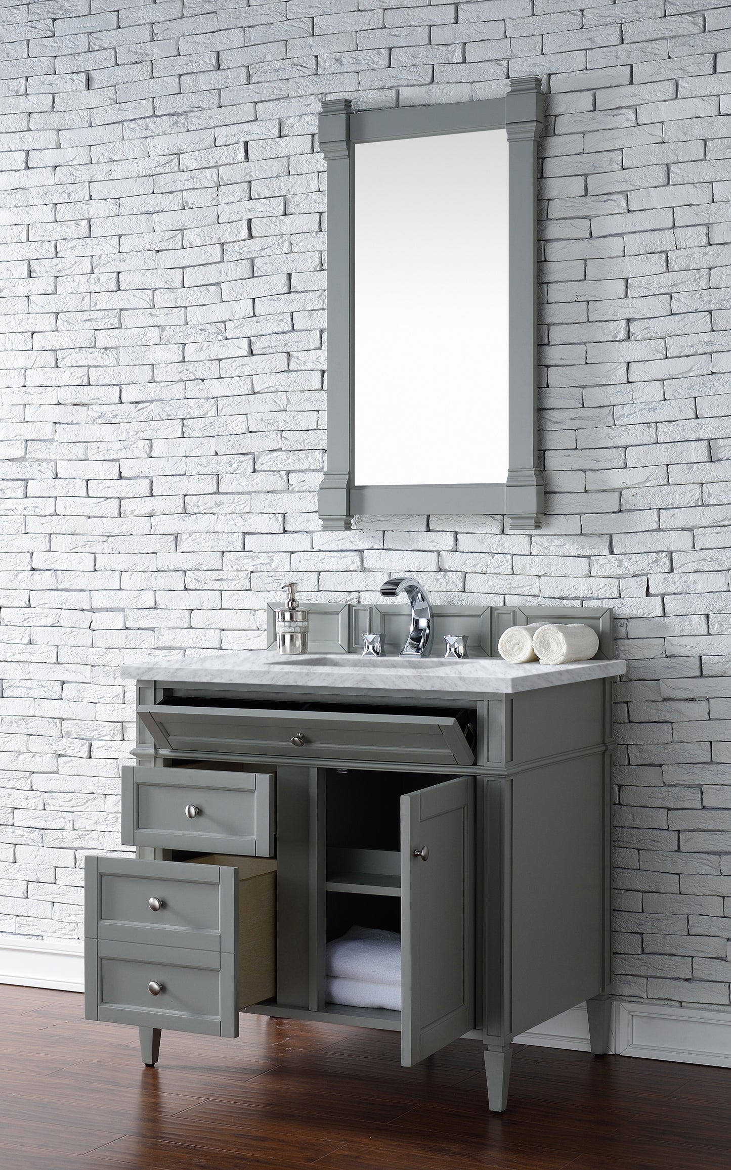 James Martin Brittany 36" Single Vanity with 3 Countertop