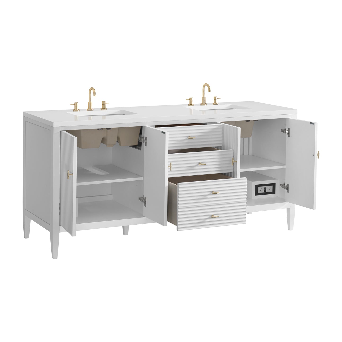 James Martin Myrrin 72" Double Vanity with 3 CM Countertop