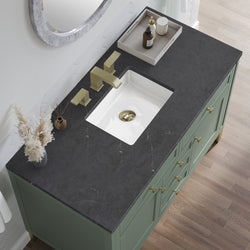 James Martin Chicago 48" Single Vanity, Smokey Celadon - Luxe Bathroom Vanities