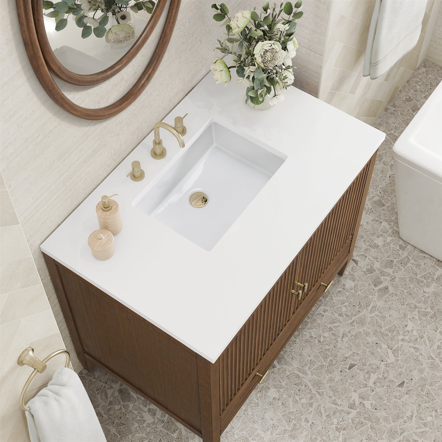 James Martin Myrrin 36" Single Vanity with 3 CM Countertop